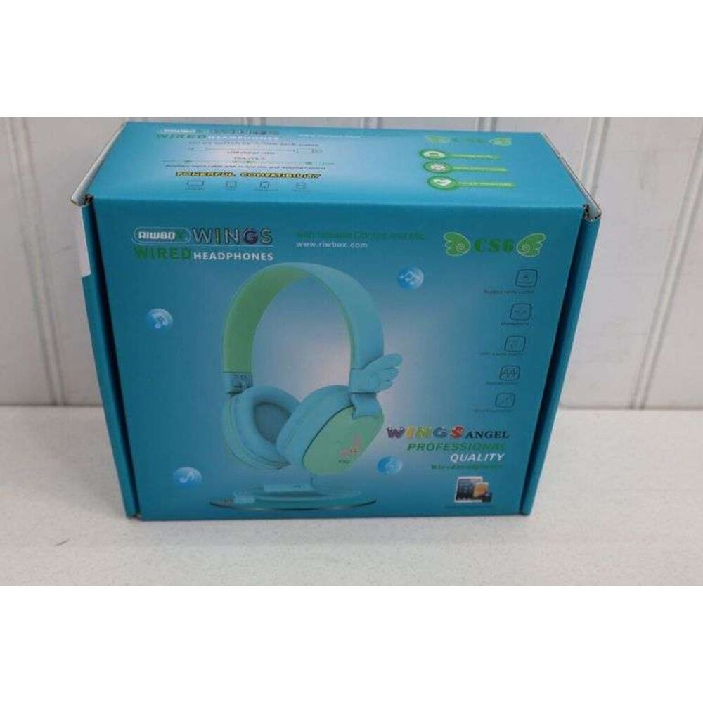 NEW Wings Angel CS6 Wired Headphones Set w/Volume Control & Mic